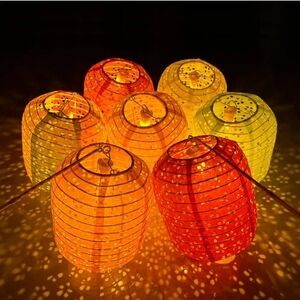 Chinese lanterns with LED lights Lunar New Year